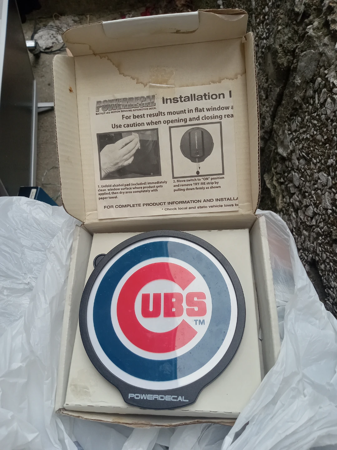 POWERDECAL Chicago Cubs Motion Sensing Automotive Decal
