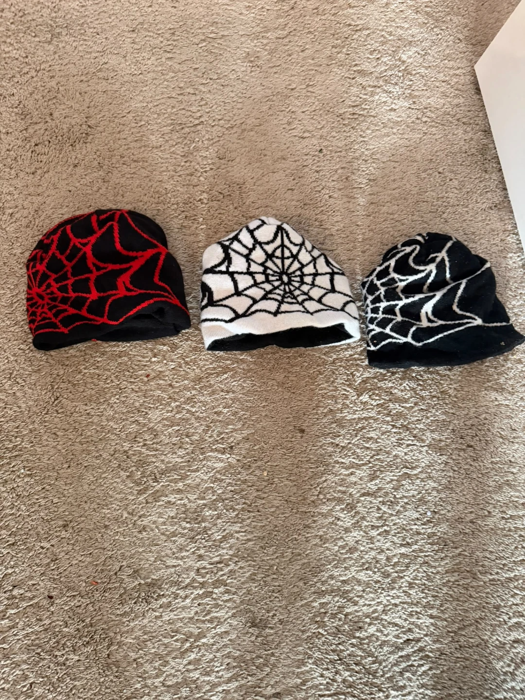 Spider Web Beanies - Set of 3