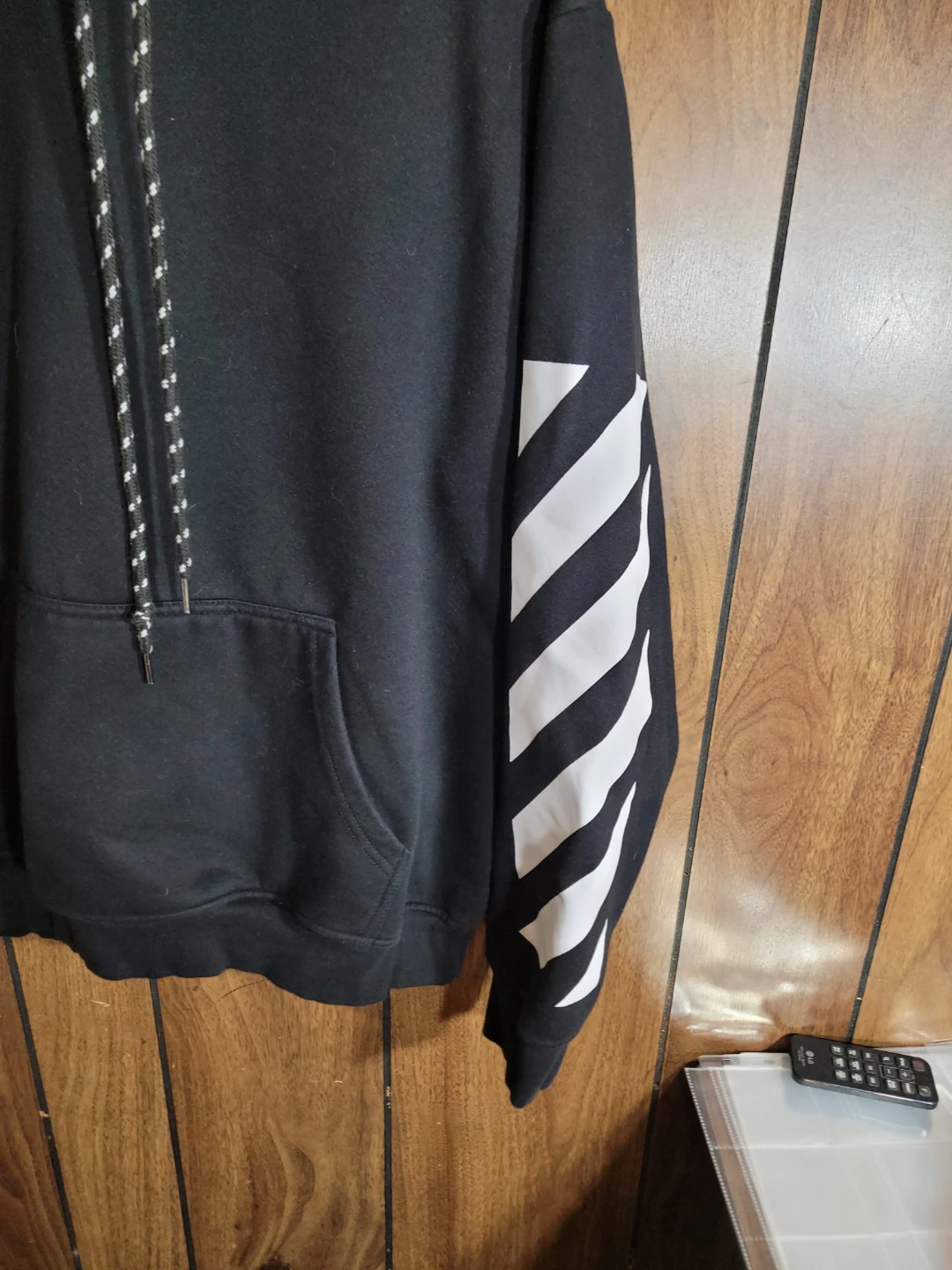 OFF-WHITE" Black Diagonal Stripe Hoodie - photo 5