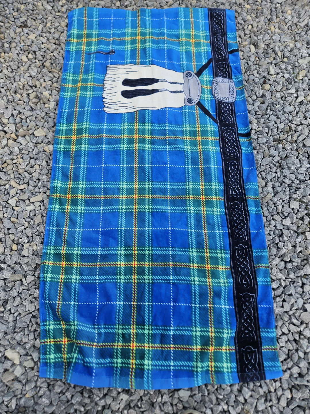 Instakilt Blue Tartan Kilt Towel