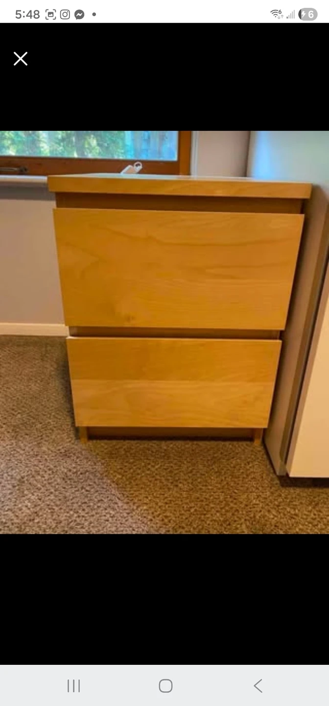 2 malm ikea night stands - photo 5