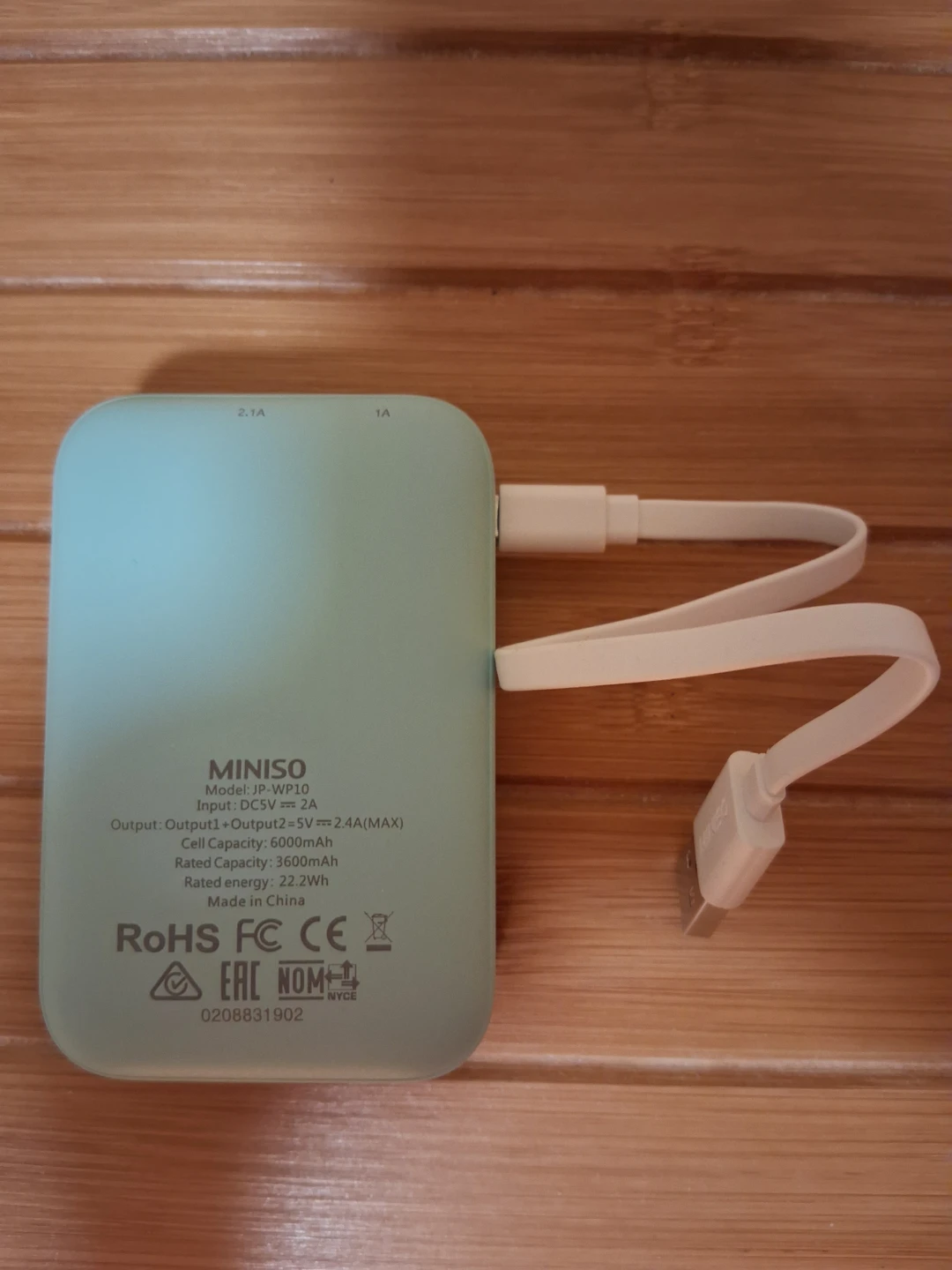MINISO Power Bank 3600mAh Cartoon Network Panda - photo 2
