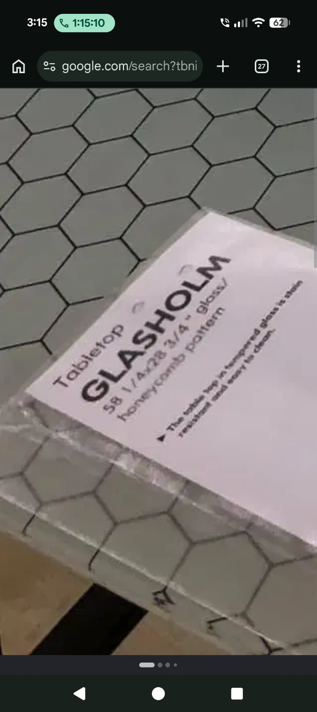 IKEA GLASHOLM Tabletop - Honeycomb Pattern - photo 3