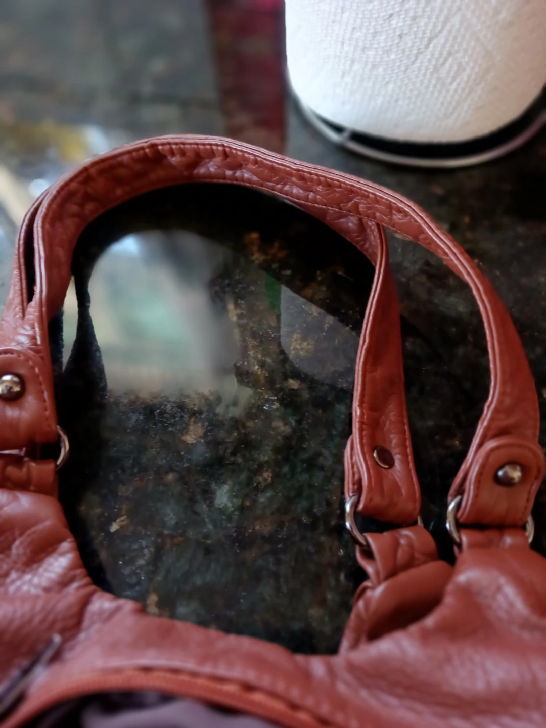 Brown Faux Leather Handbag - photo 5