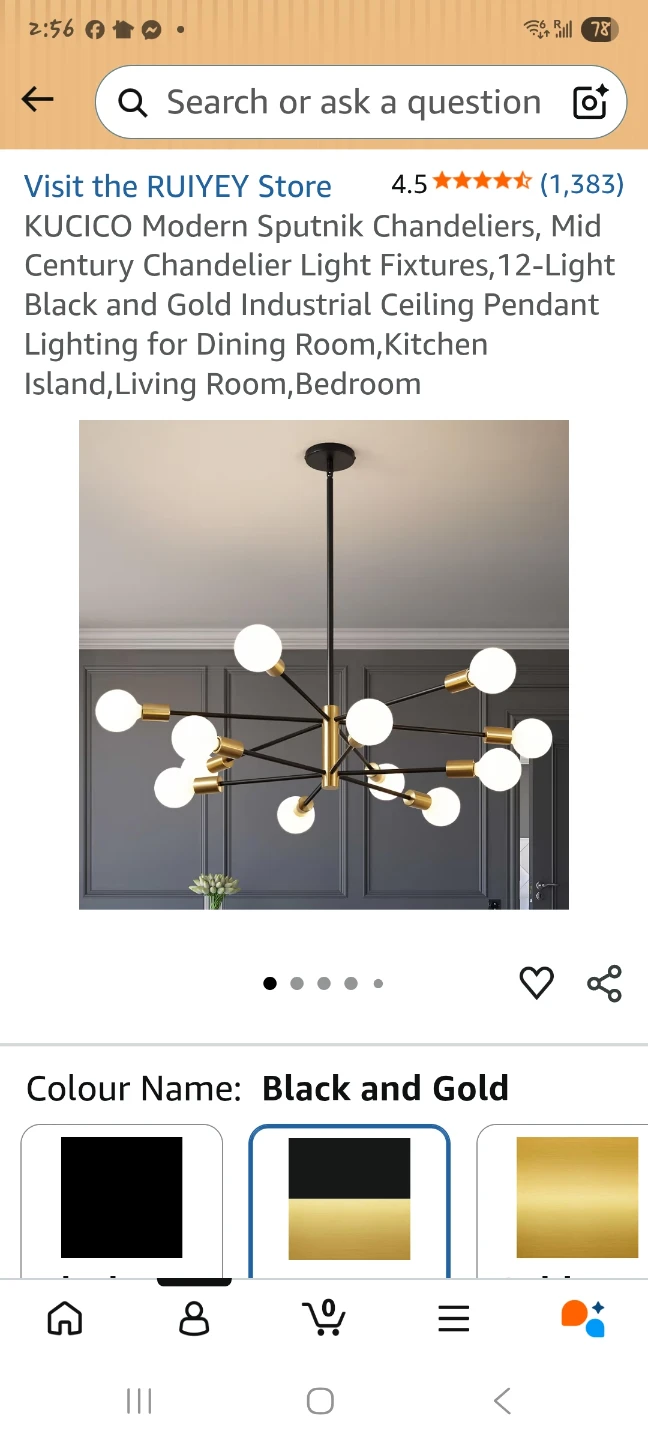 Modern Sputnik Chandelier