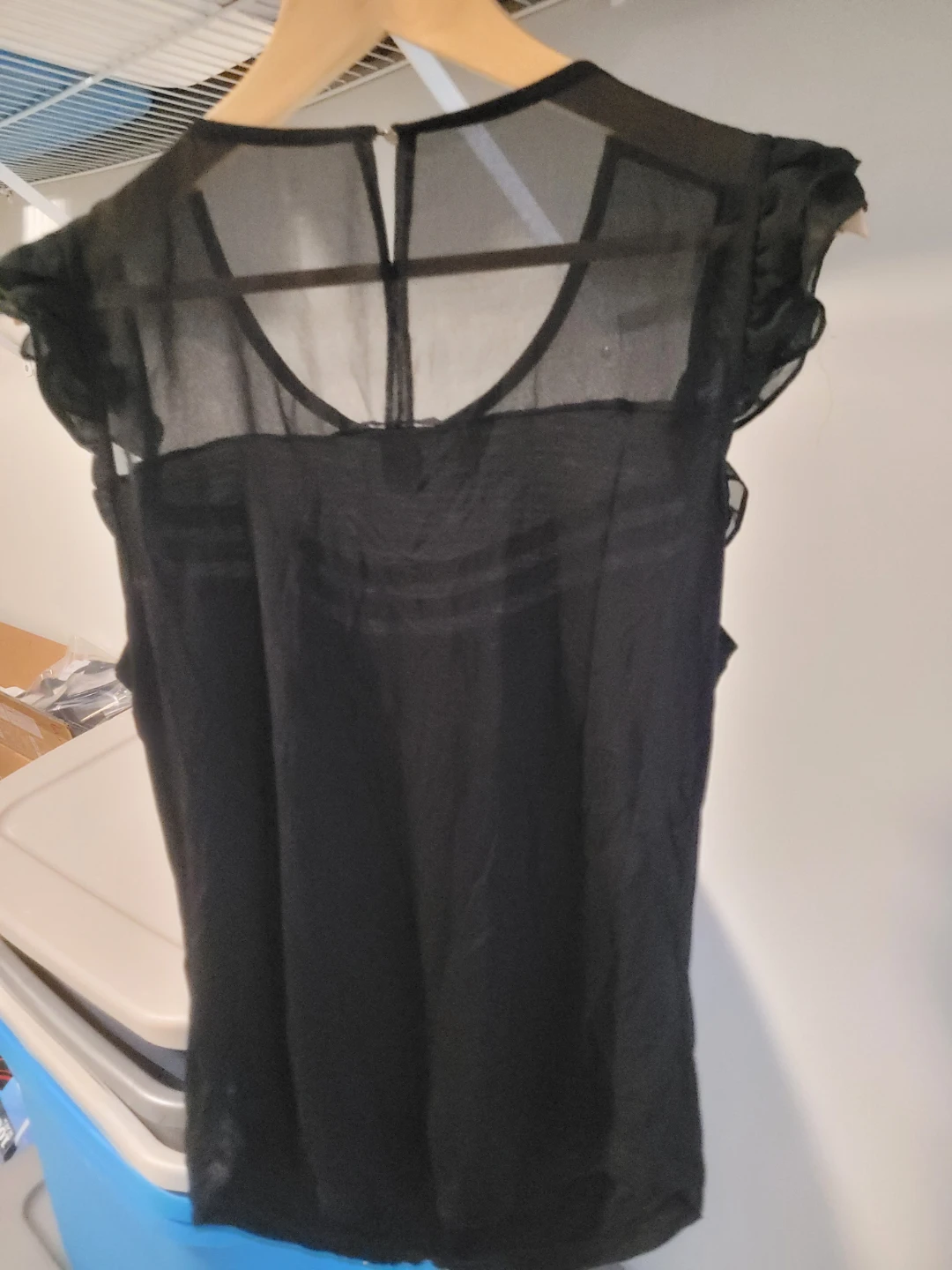 Black Sheer Sleeve Blouse - H&M - Size L - photo 3