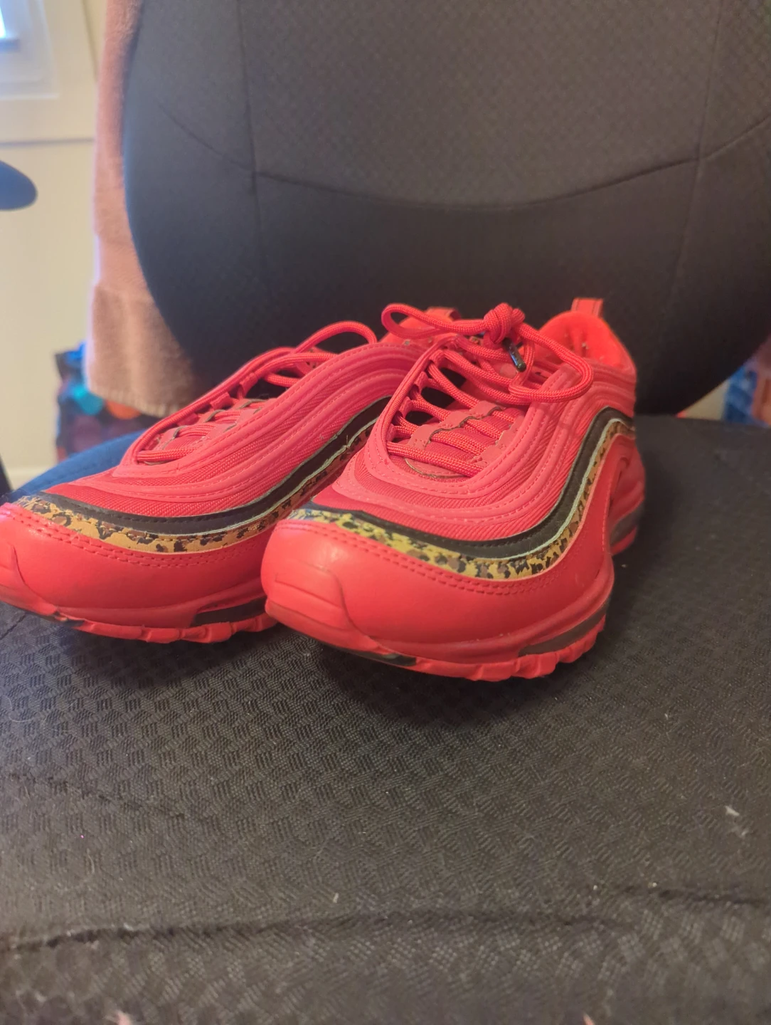 Nike Air Max 97 Red Leopard Print Shoes