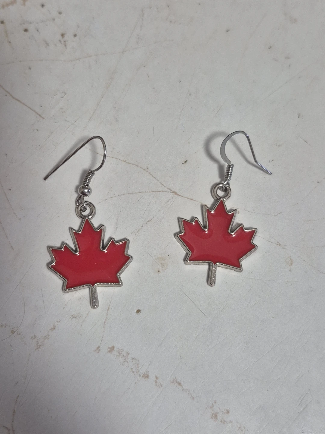 Red Maple Leaf Earrings