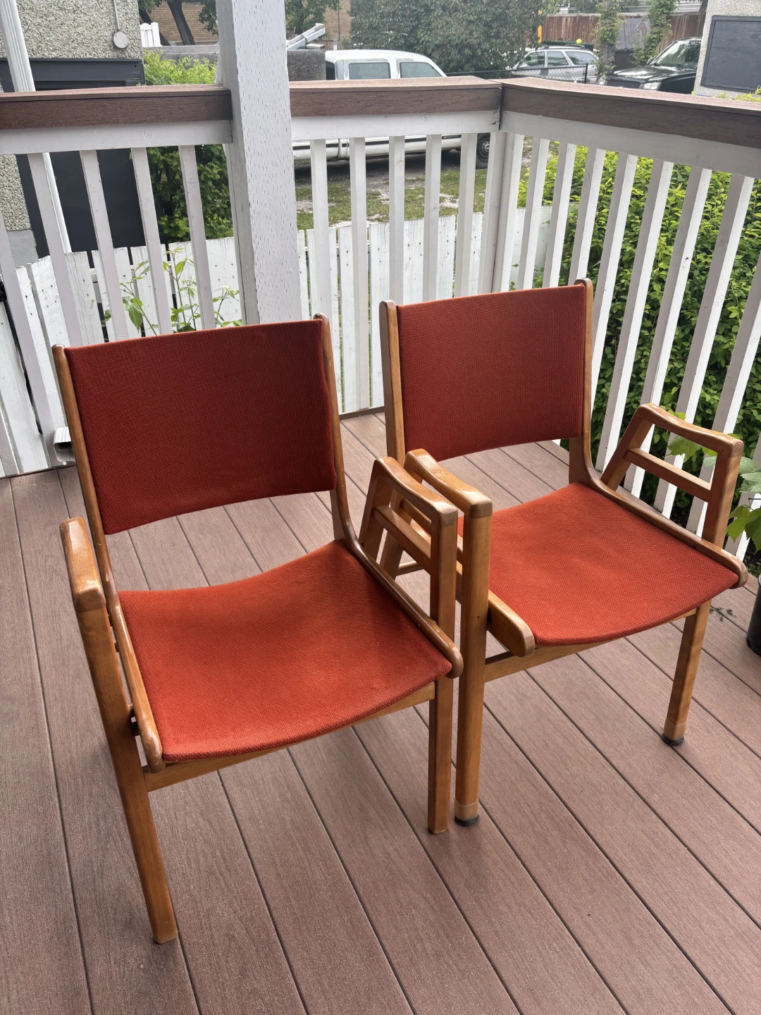 Henderson Dining Chairs (Set of 2) - Red Fabric & Wood