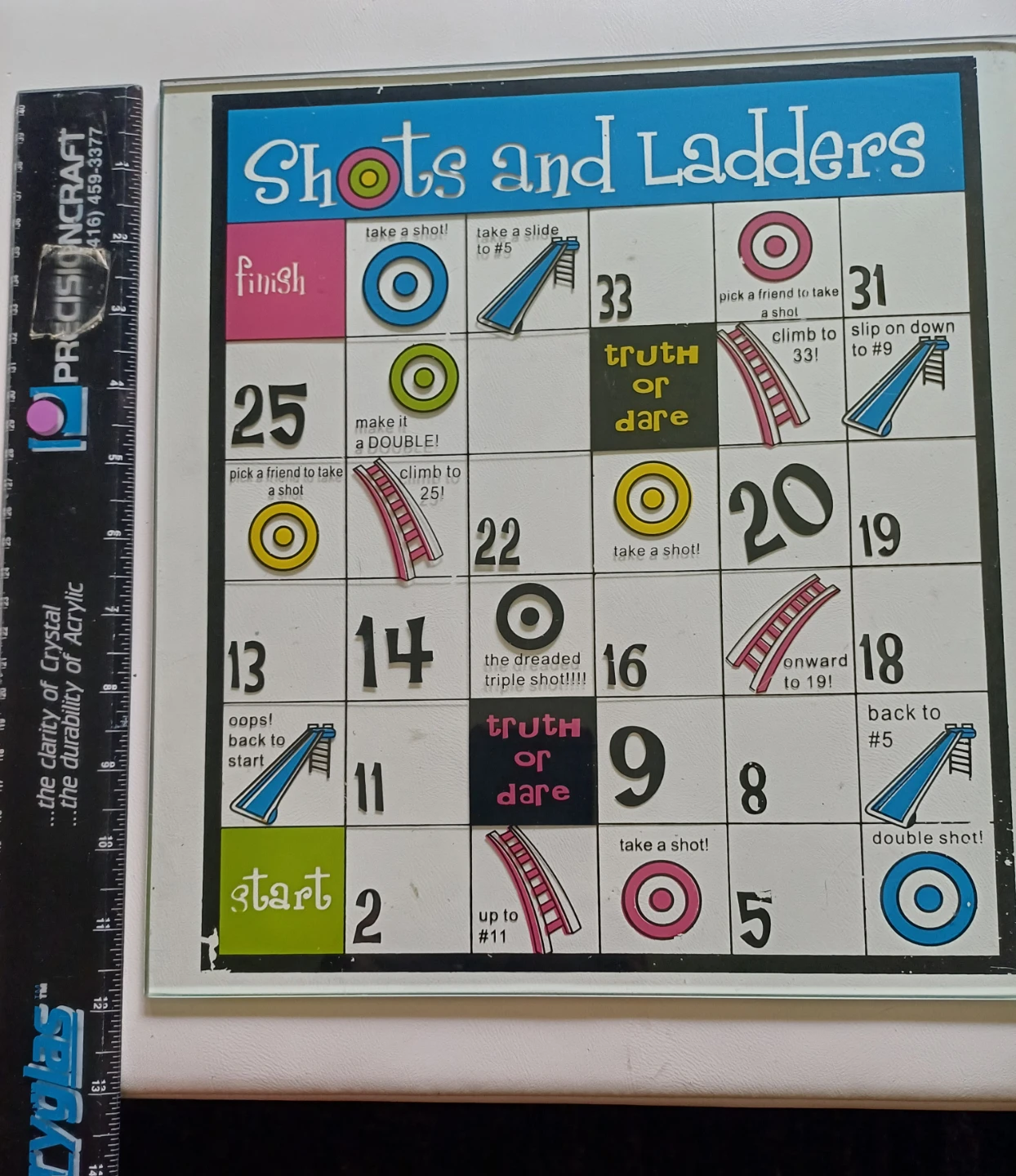 FREE Shots and Ladders Game Board