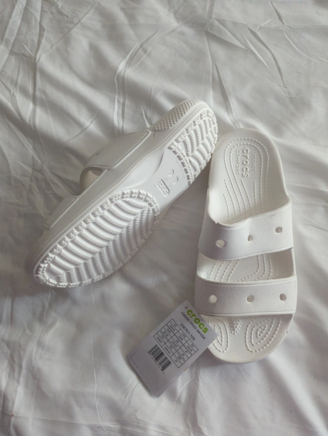 White Crocs Classic Slide Sandals - photo 2