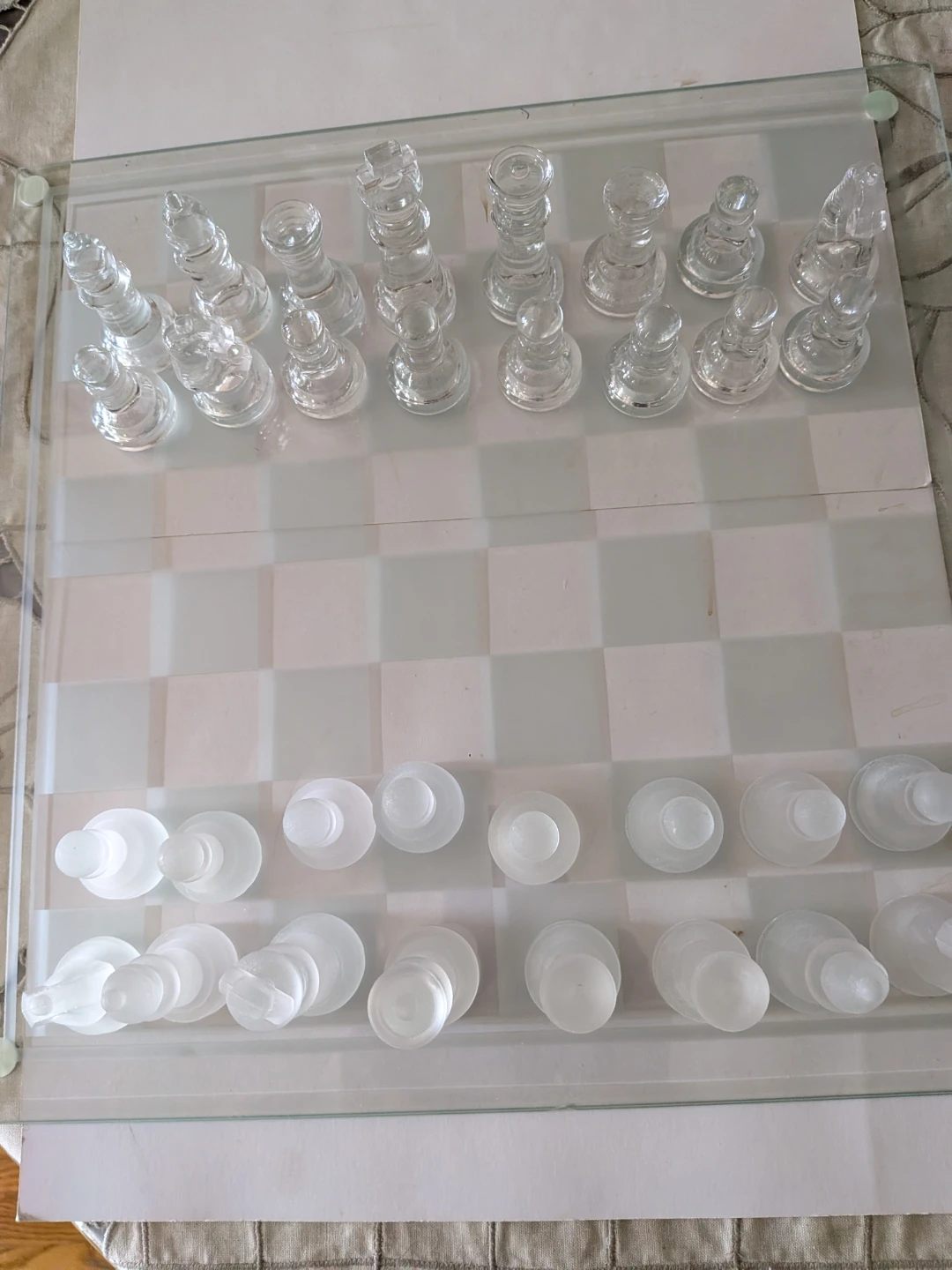 ⚽Glass Chess Set