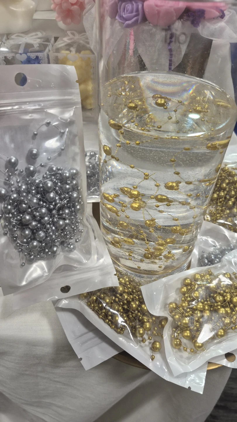 Decorative Pearl Strands - Gold and Silver