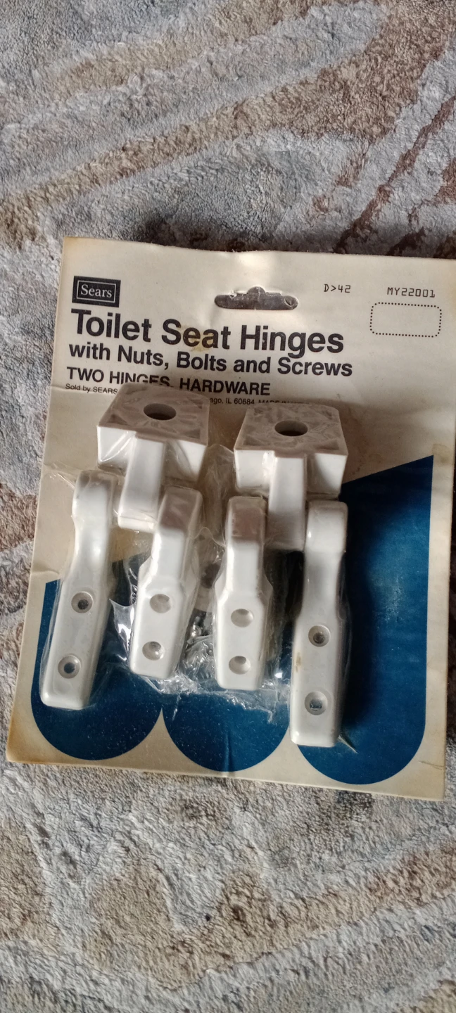 Sears Toilet Seat Hinges with Hardware