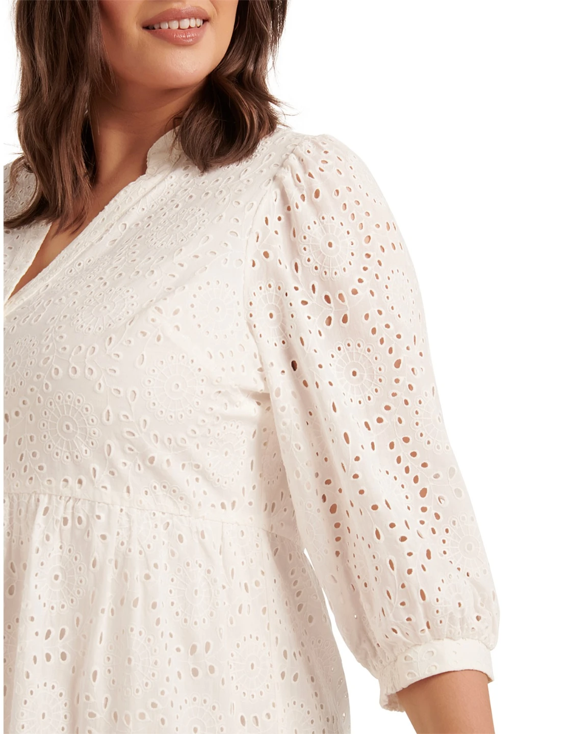 Ever New Curve white eyelet dress size 14 - photo 4