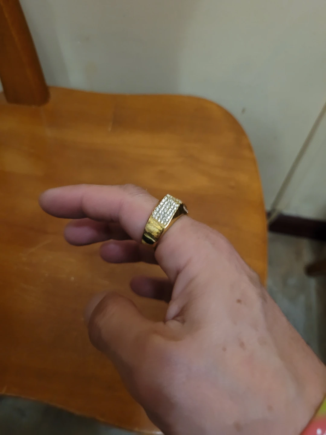 Gold Plated Cubic Zirconia Ring Size 10 - photo 2
