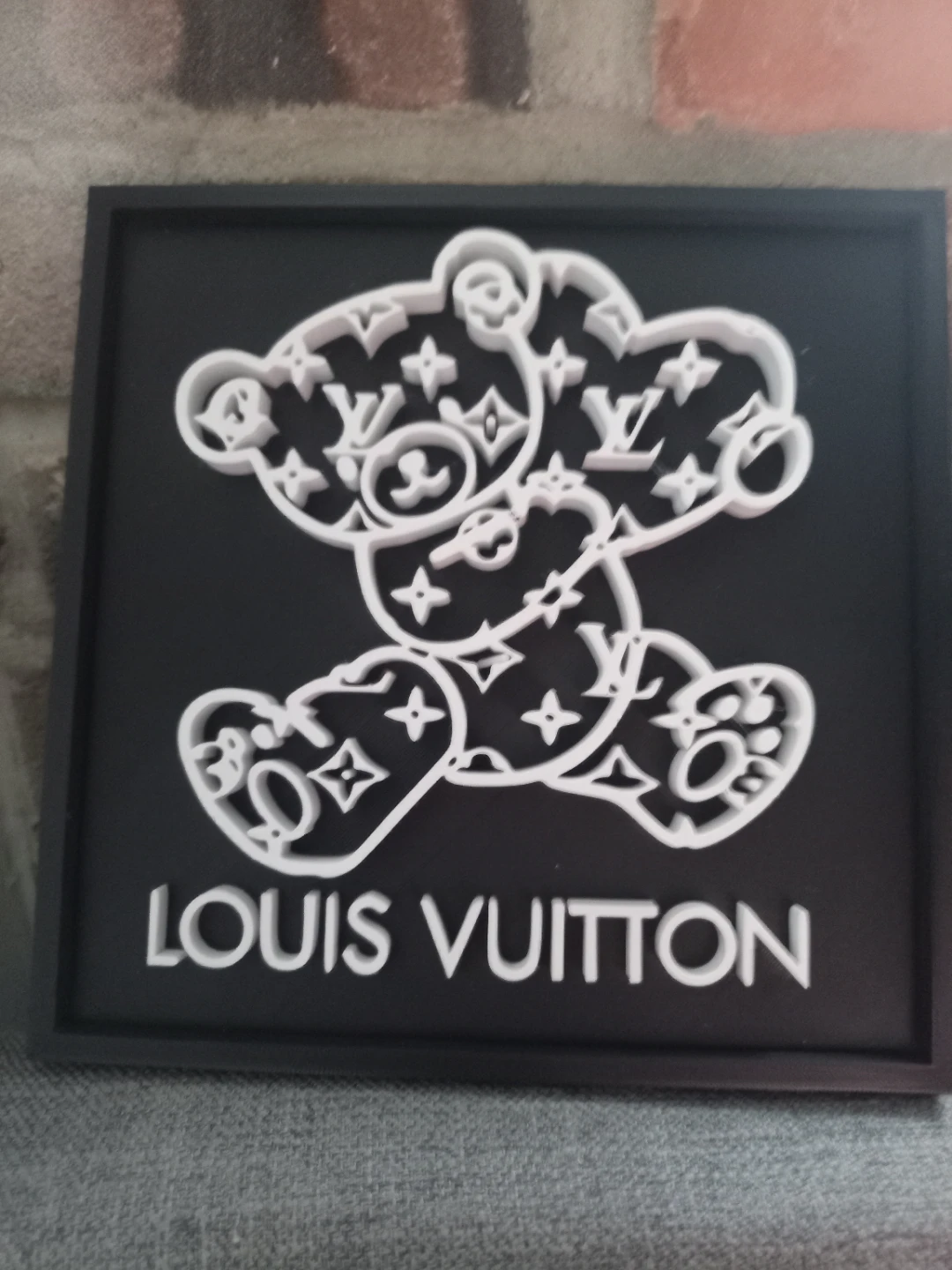 Louis Vuitton Teddy Bear Wall Art Decor