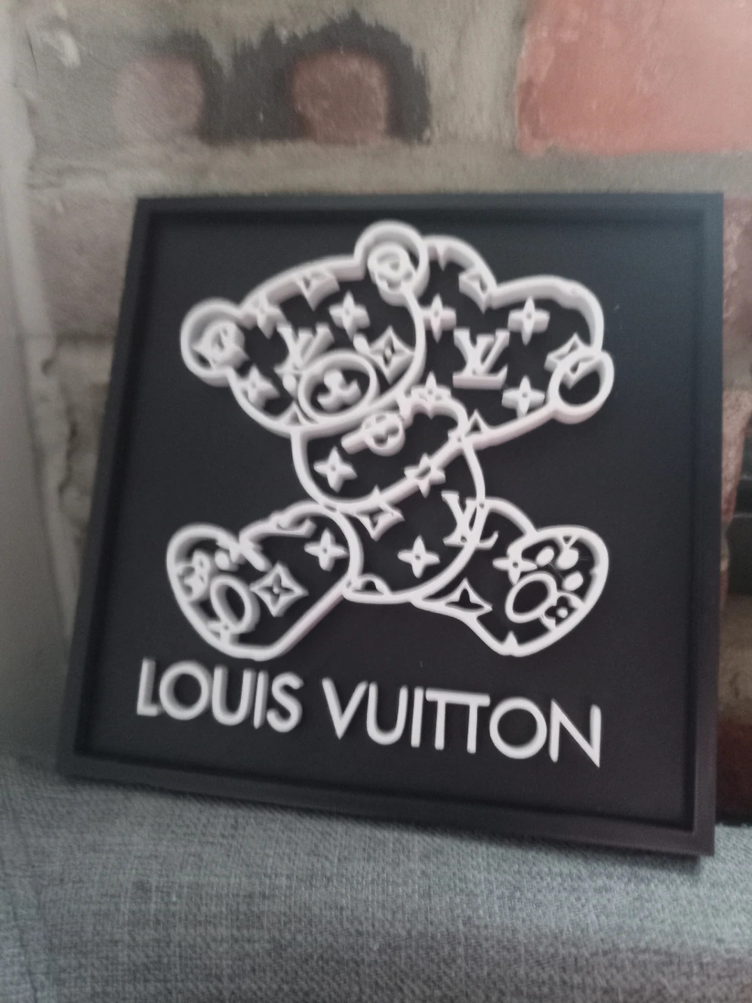 Louis Vuitton Teddy Bear Wall Art Decor - photo 2
