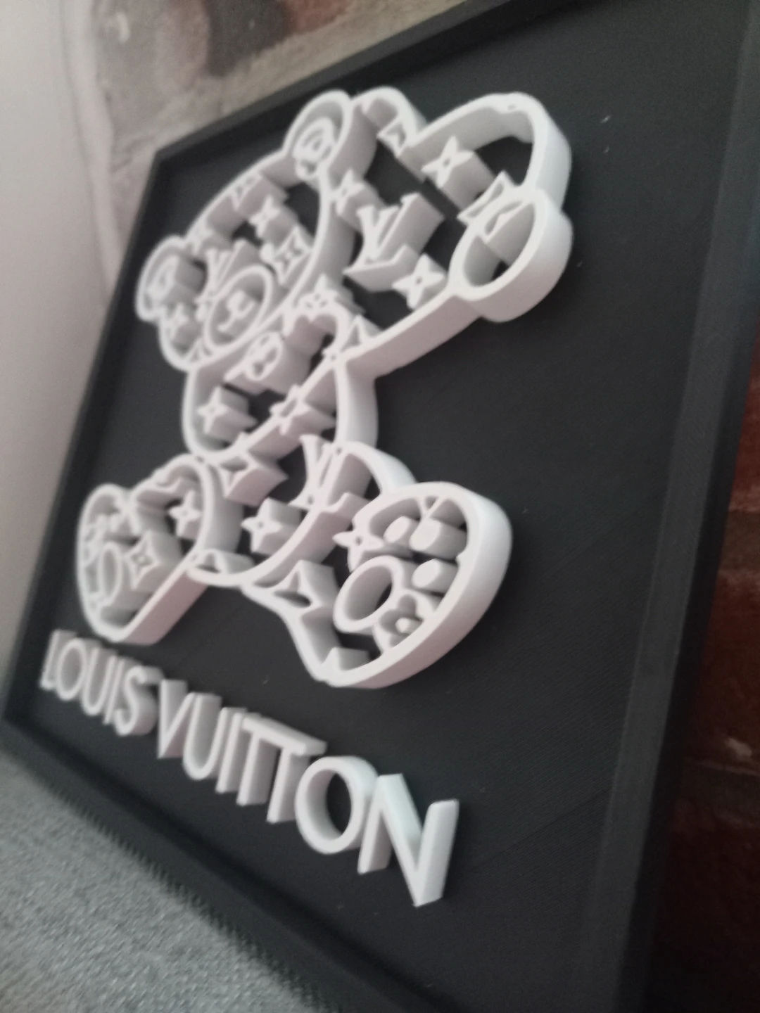 Louis Vuitton Teddy Bear Wall Art Decor - photo 3