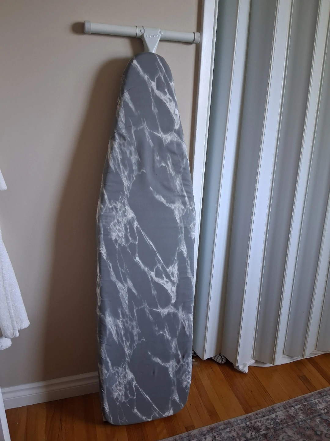Ironing Board with Cover in Grey Marbling design