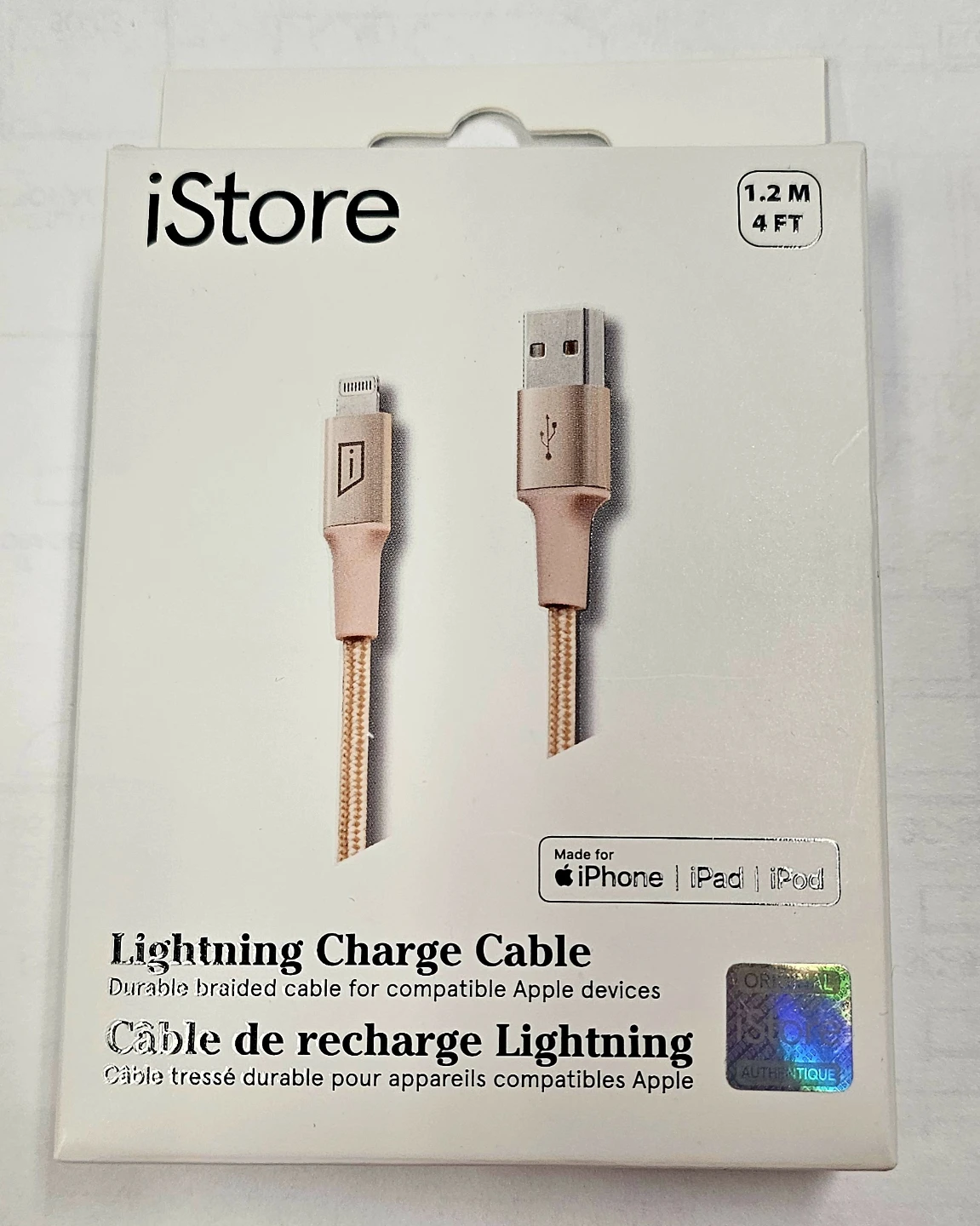 iStore Lightning Charge Cable - 1.2 M (4 FT)
