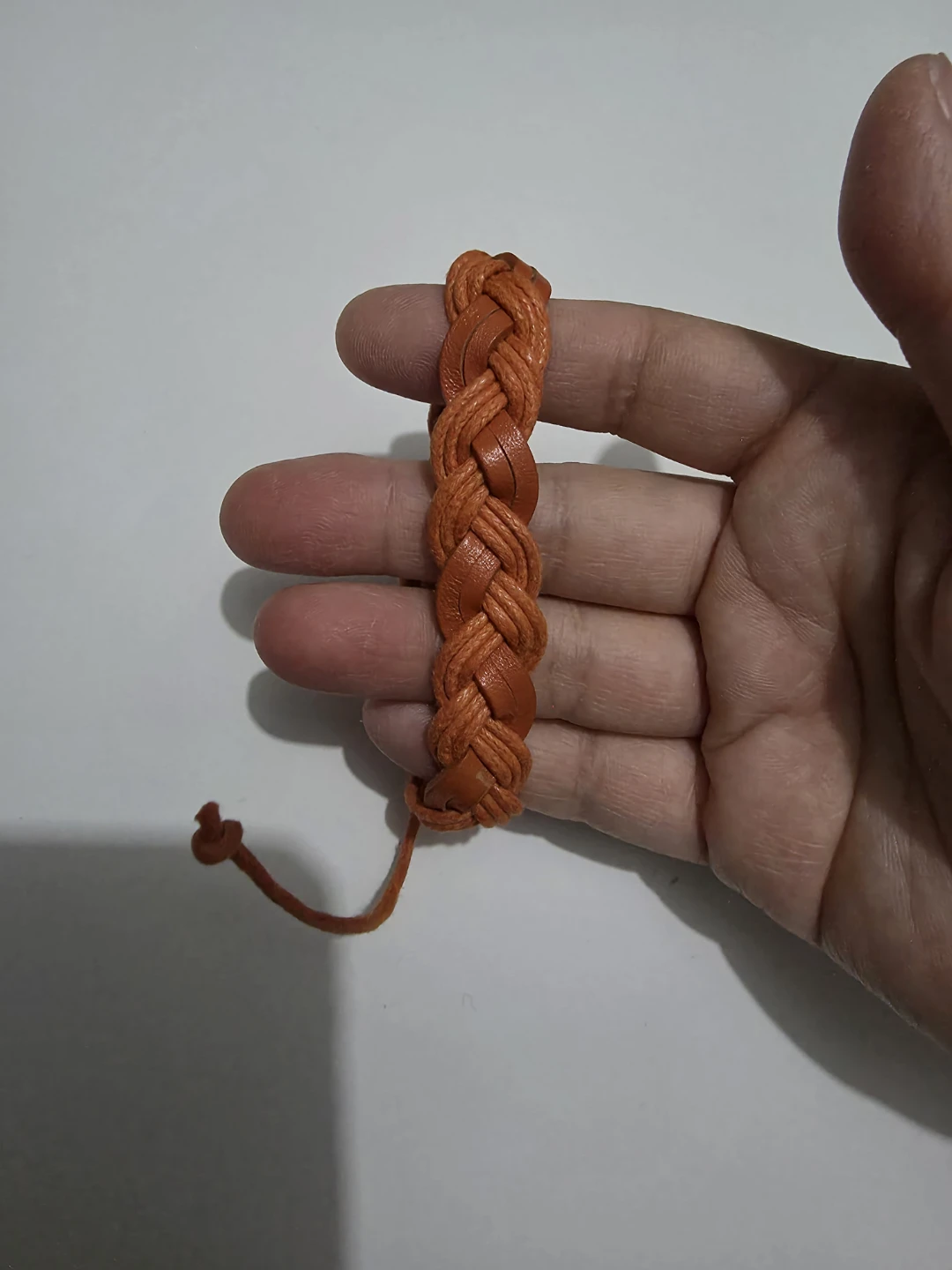 Orange Braided Leather Bracelet ⚽️