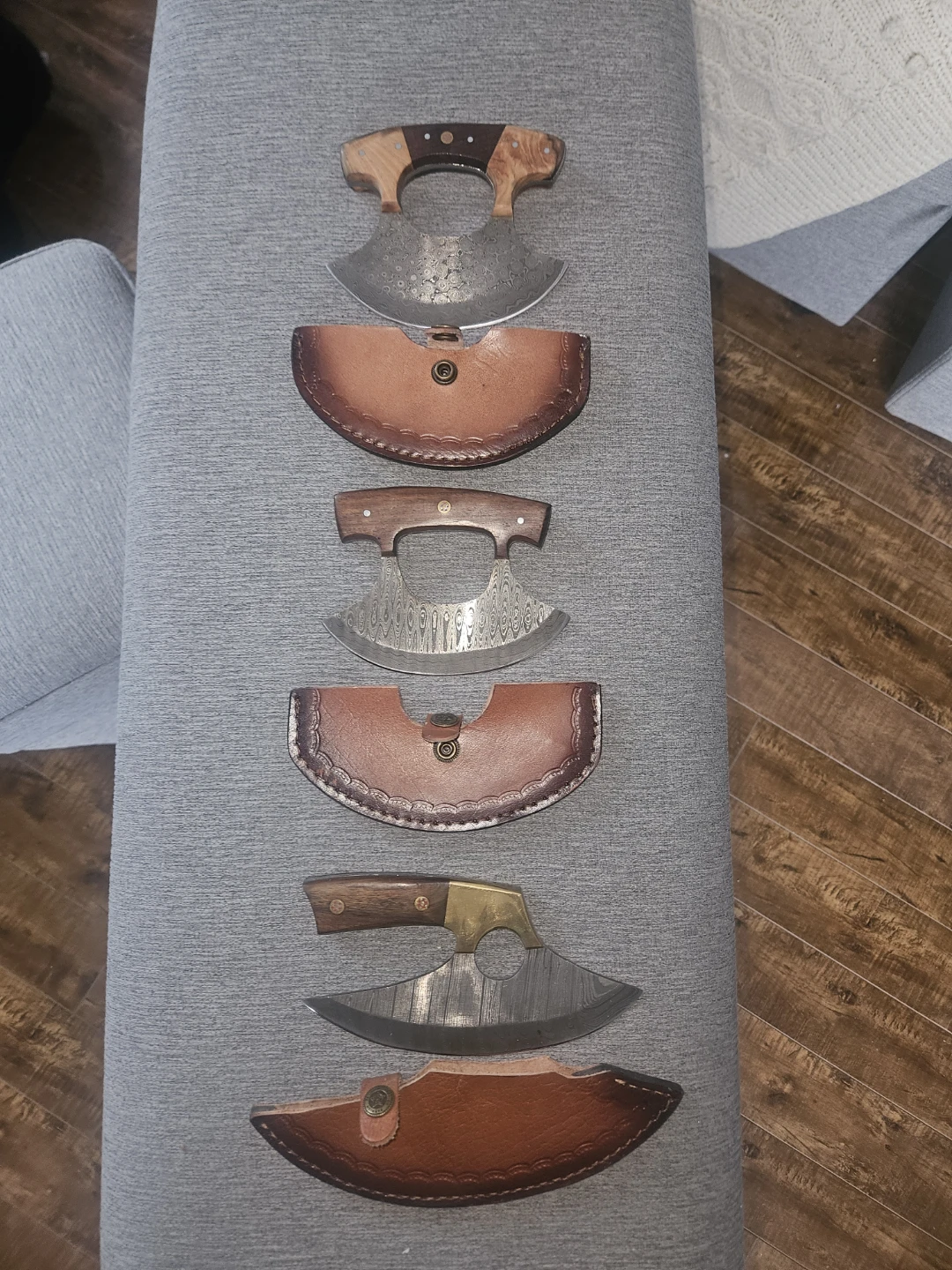 Set of 3 Mezzaluna Chopping Knives with Sheaths⚽ - photo 2