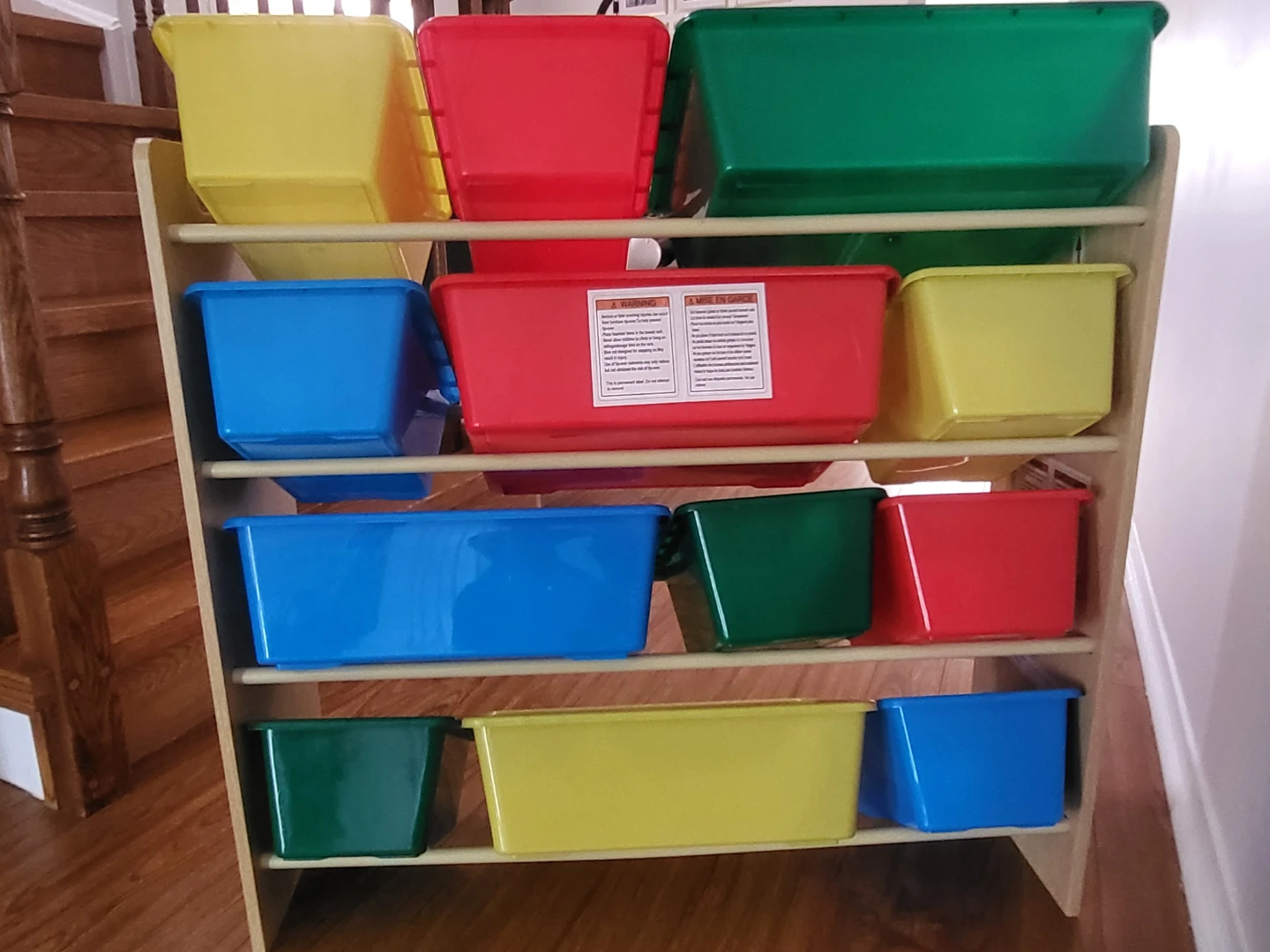 Wooden Toy Organizer with Storage Bins - photo 3