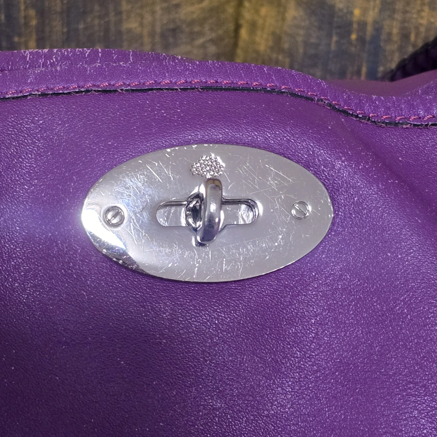 Mulberry Purple Leather Tote Bag - photo 3