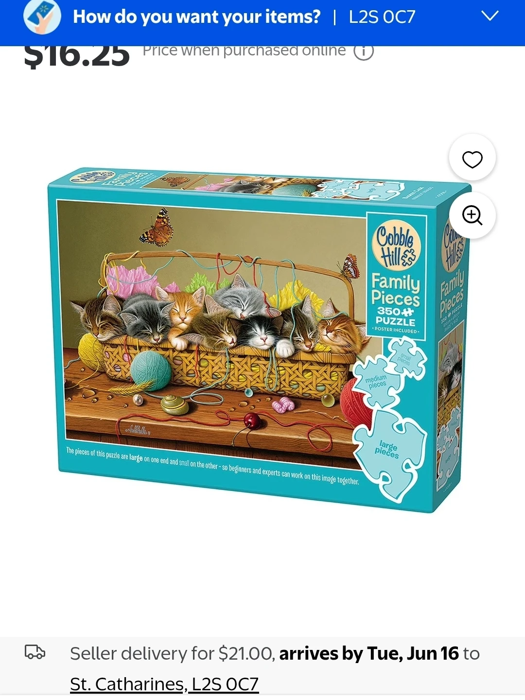 Cobble Hill Family Pieces 350 Piece Puzzle