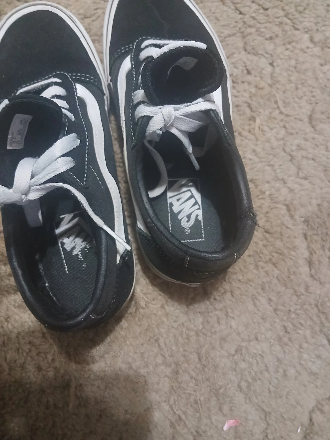 Vans Old Skool Black White Suede Canvas Shoes Size 6 - photo 2