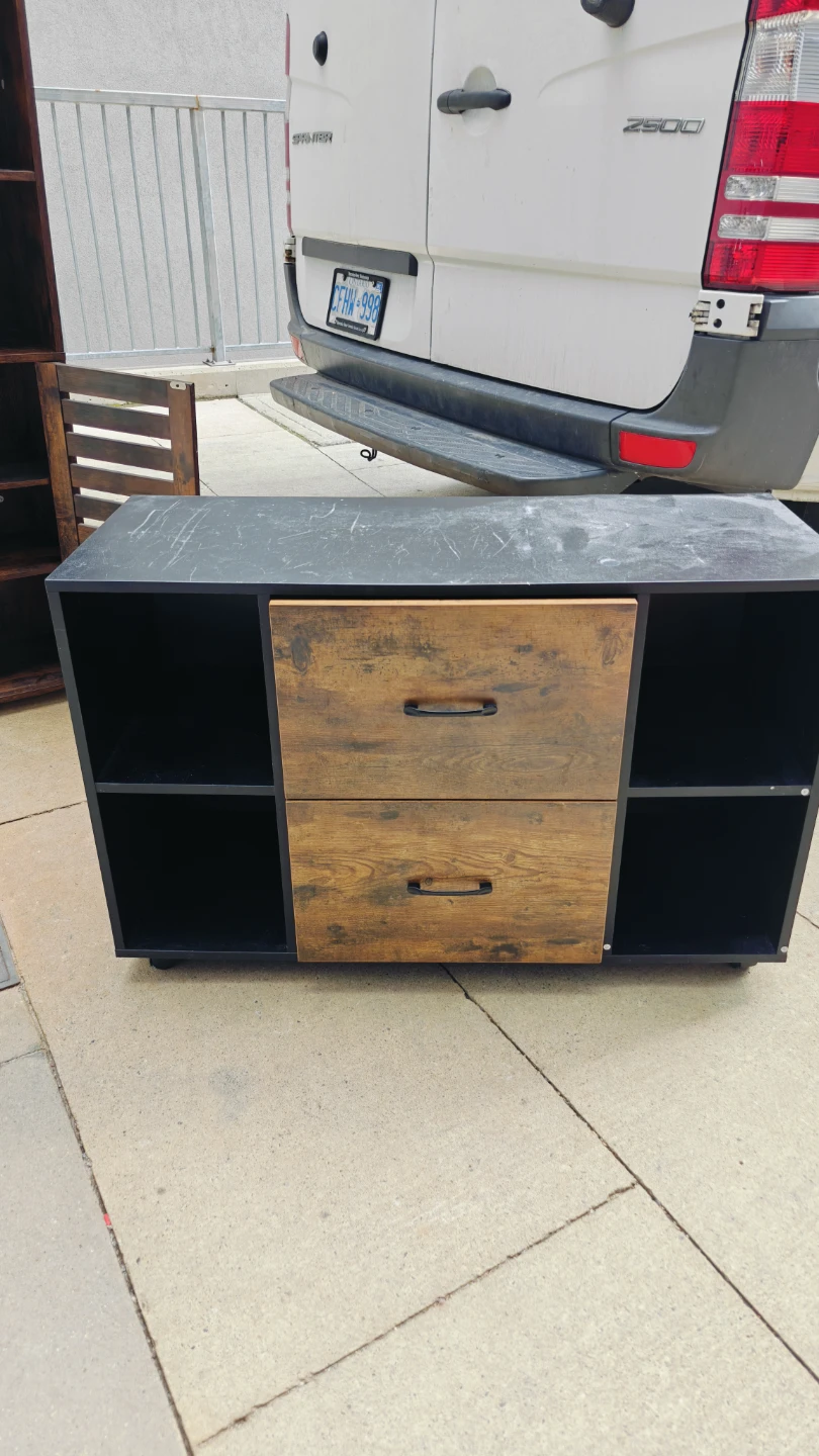 Storage Unit with 2 Drawers and Shelves
