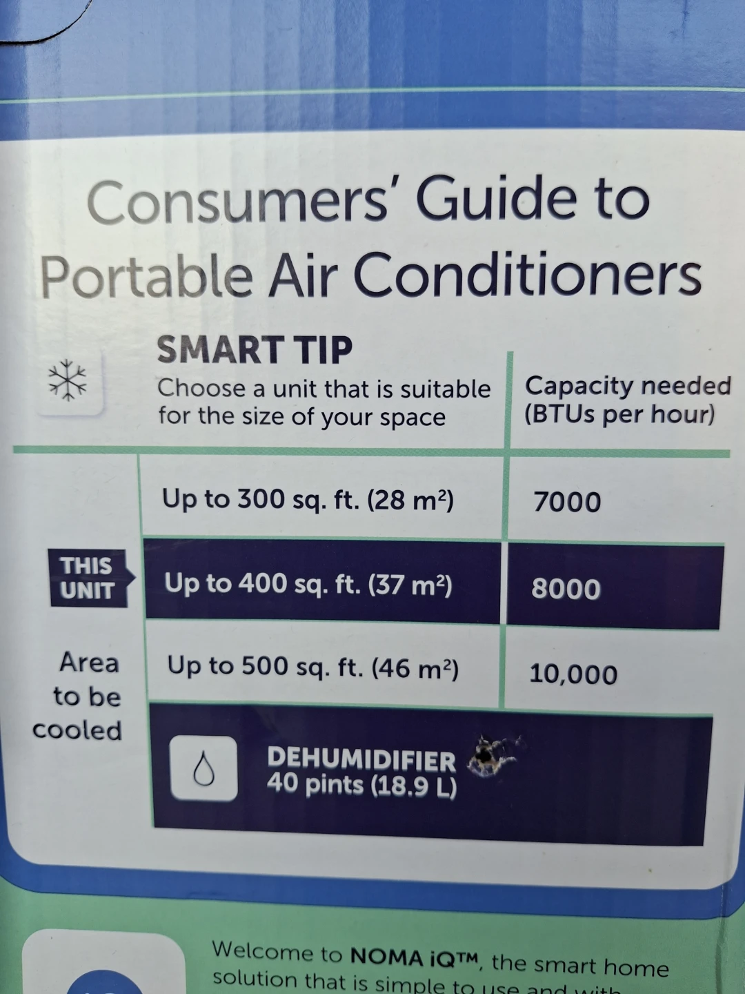 Noma Smart WiFi 3-in-1 Portable Air Conditioner 8000 BTU - photo 3