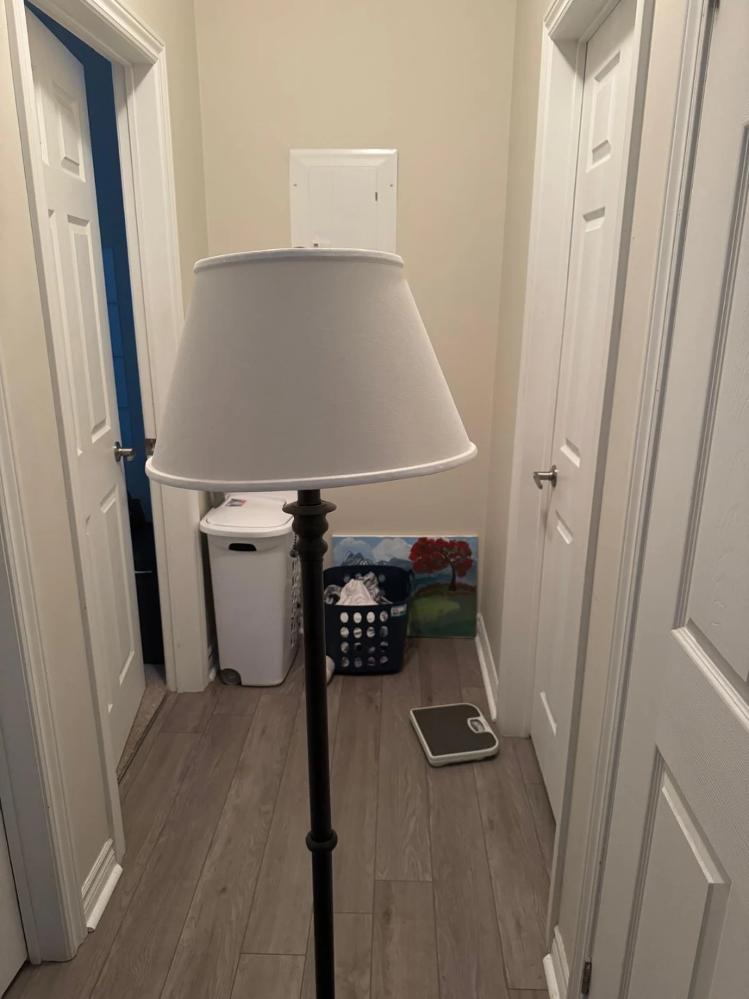 Floor Lamp with White Drum Shade - photo 2