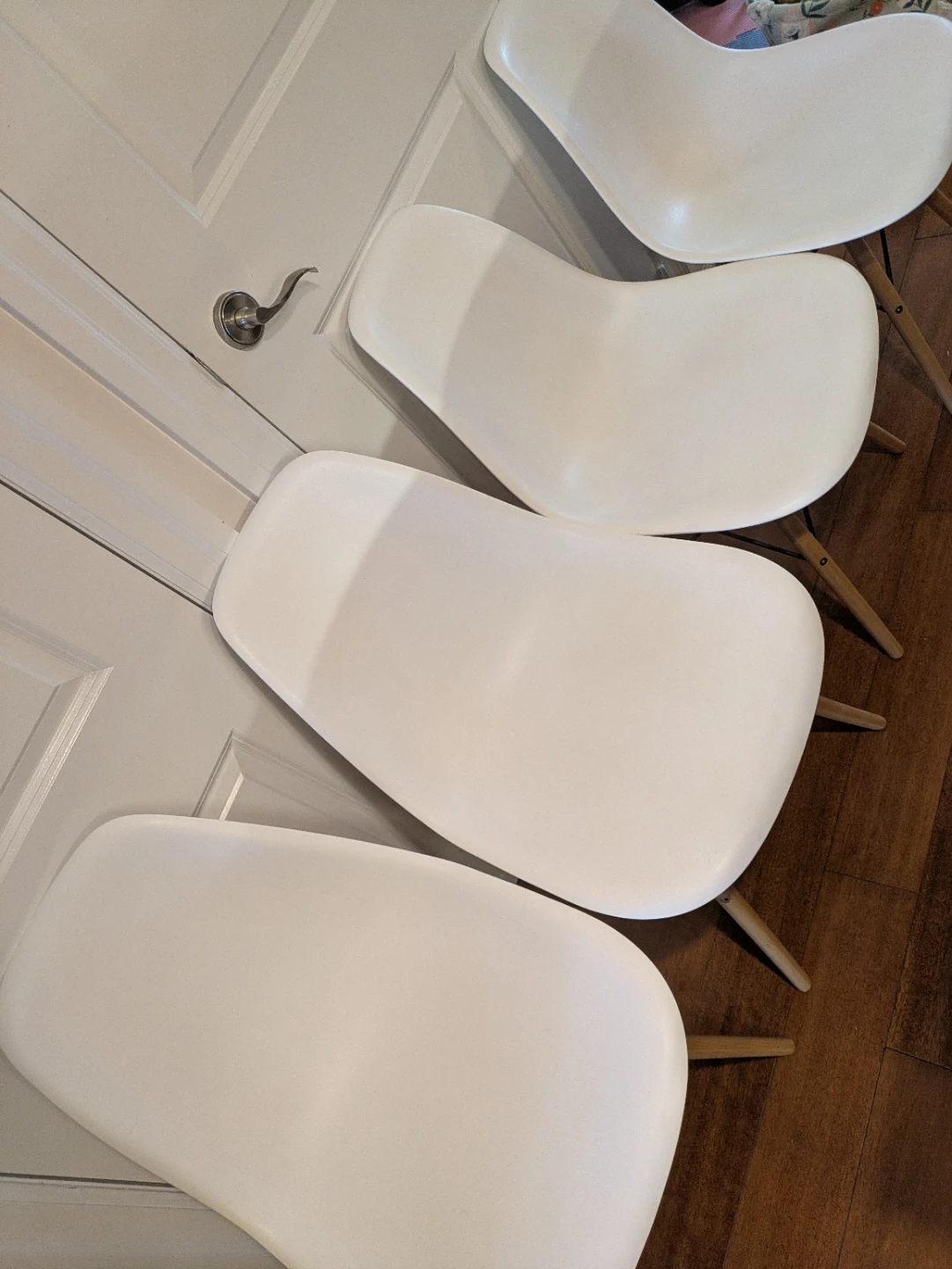 Set of 4 White Dining Chairs
