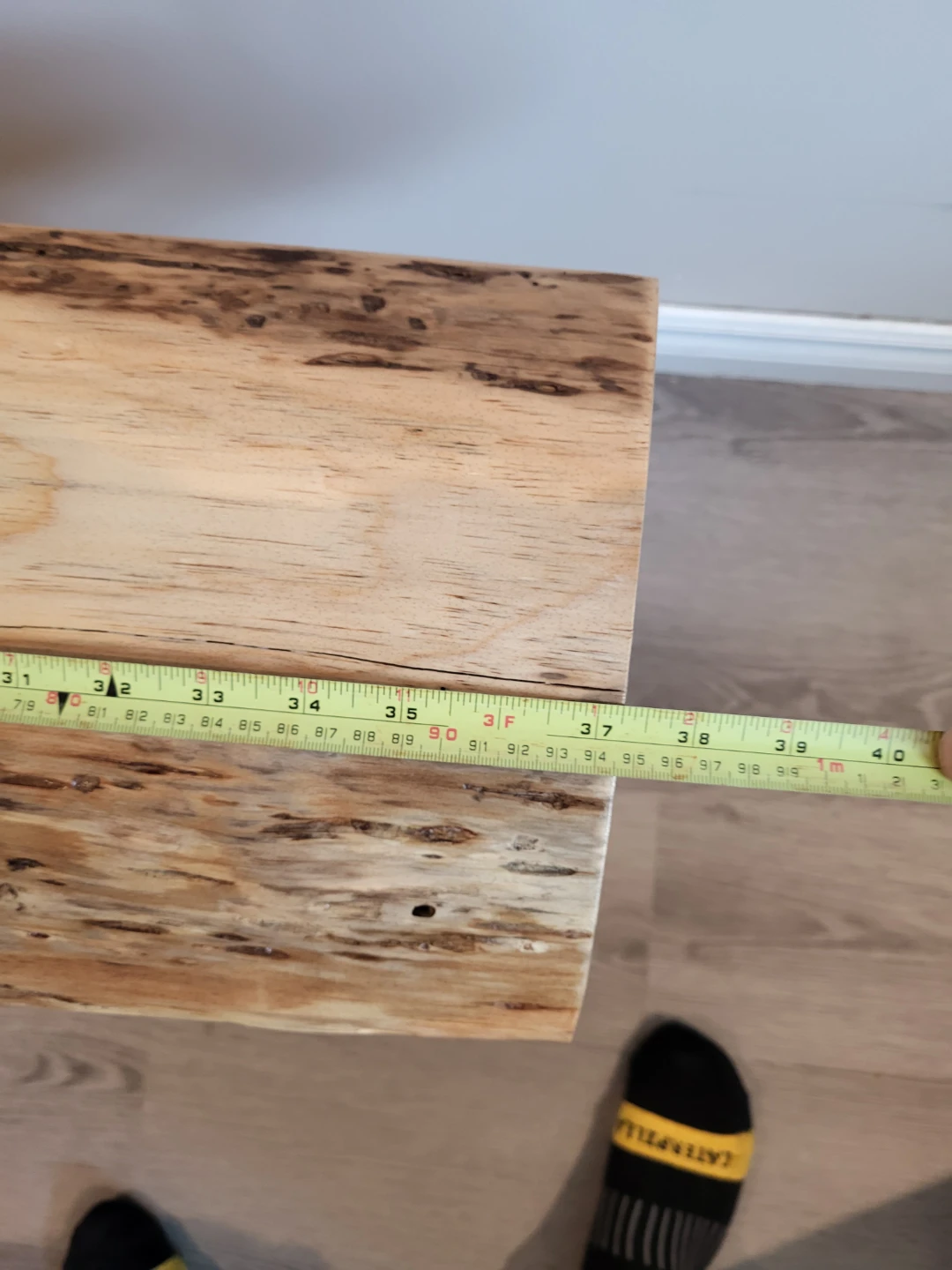 Live Edge Wood Bench with Black Metal Legs - photo 5