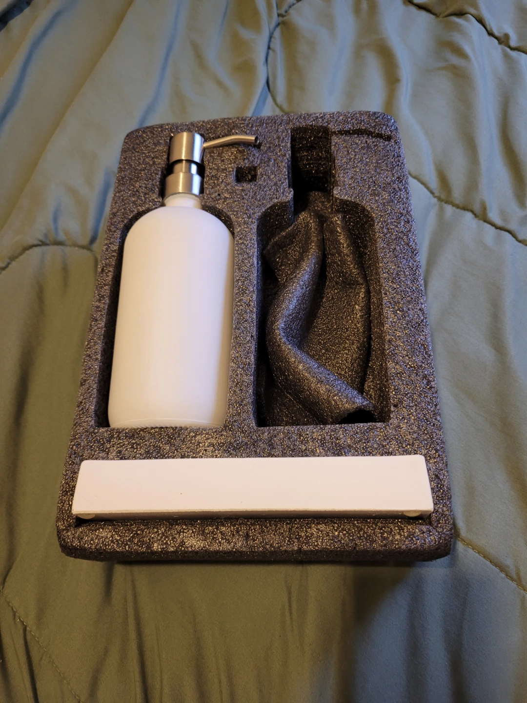 White Soap Dispenser Set with Tray