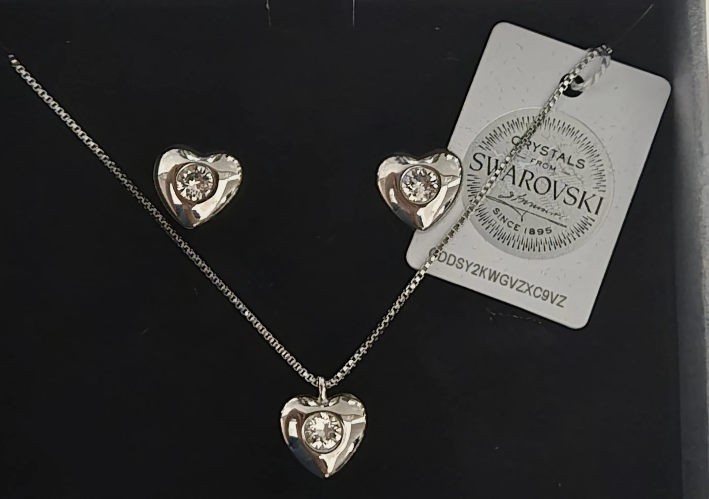 New Swarovski Crystal Nic & Syd Heart Jewelry Set