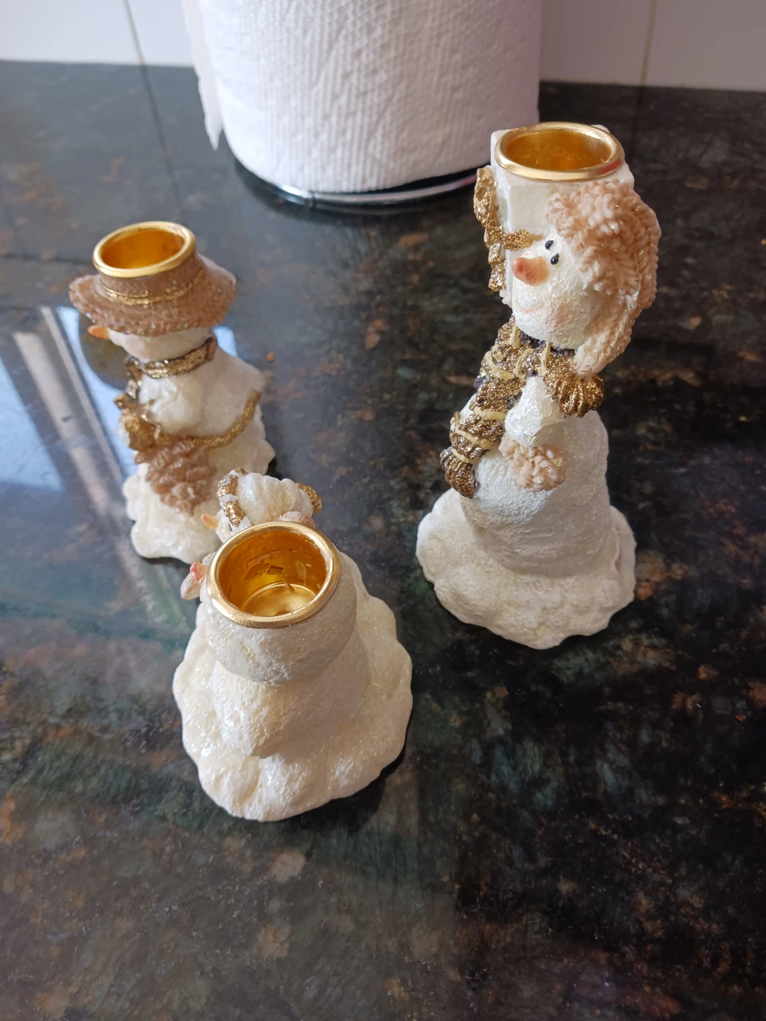Snowman and Angel Candle Holders - Set of 3 - photo 2
