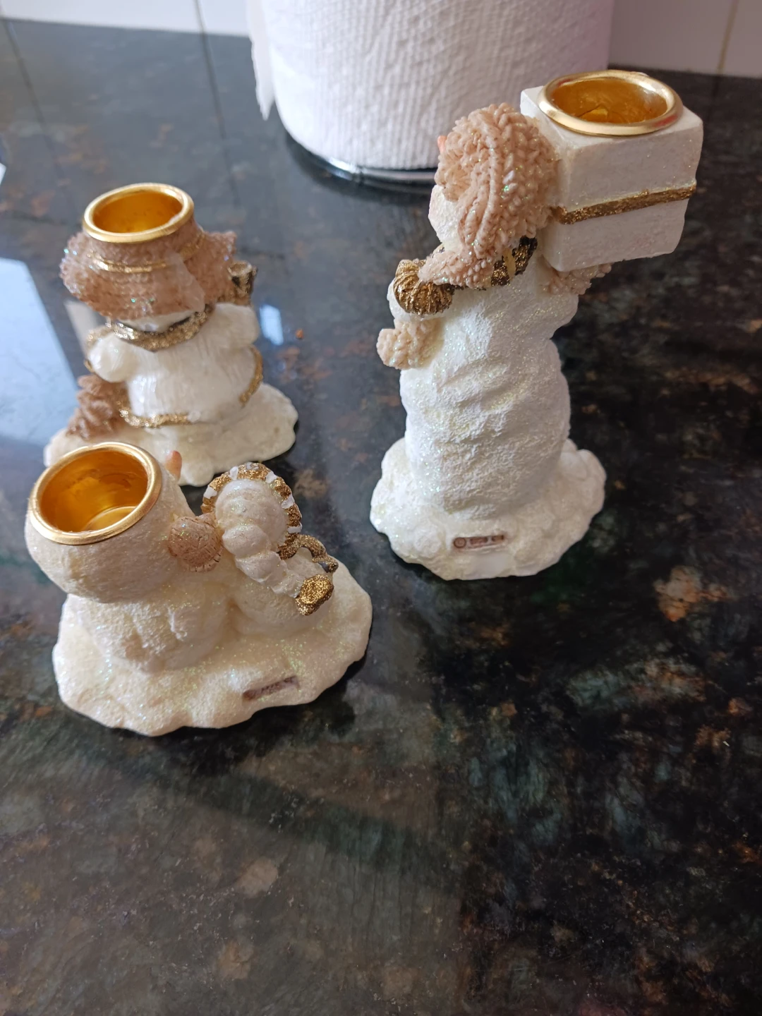 Snowman and Angel Candle Holders - Set of 3 - photo 3