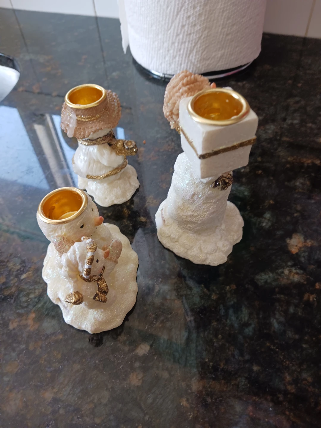 Snowman and Angel Candle Holders - Set of 3 - photo 4