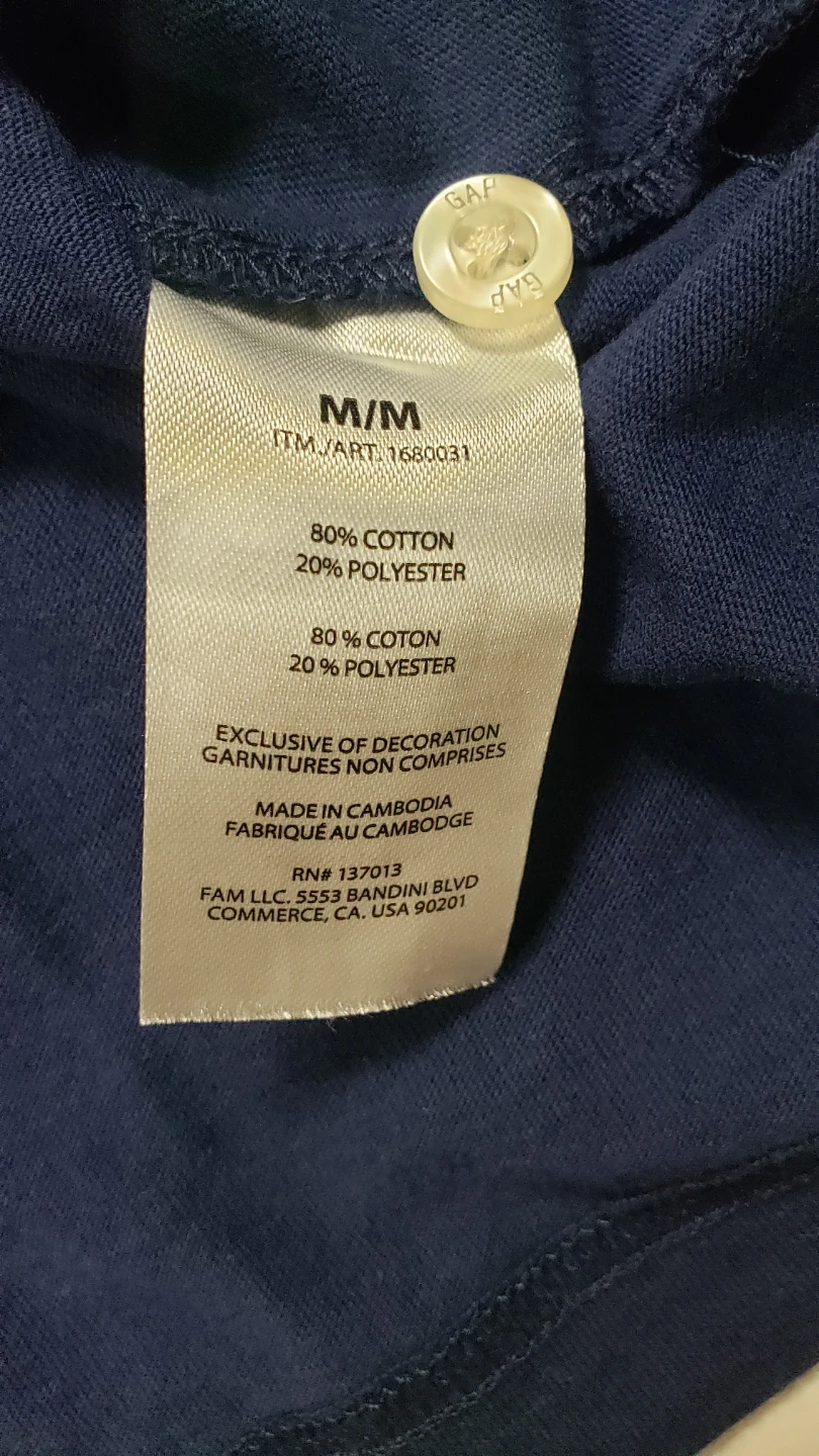 Like New GAP Men's Navy Blue Polo Shirt Size M - photo 3