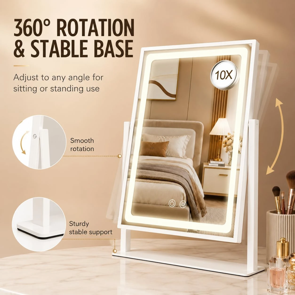 Lighted Makeup Mirror with 10X Magnification - photo 4