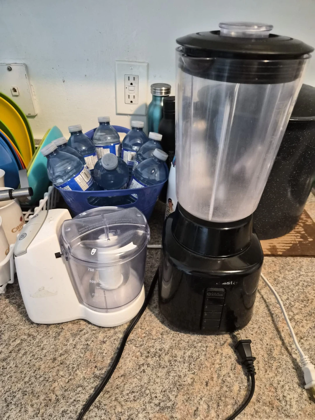 Black  Blender & White Food Processor