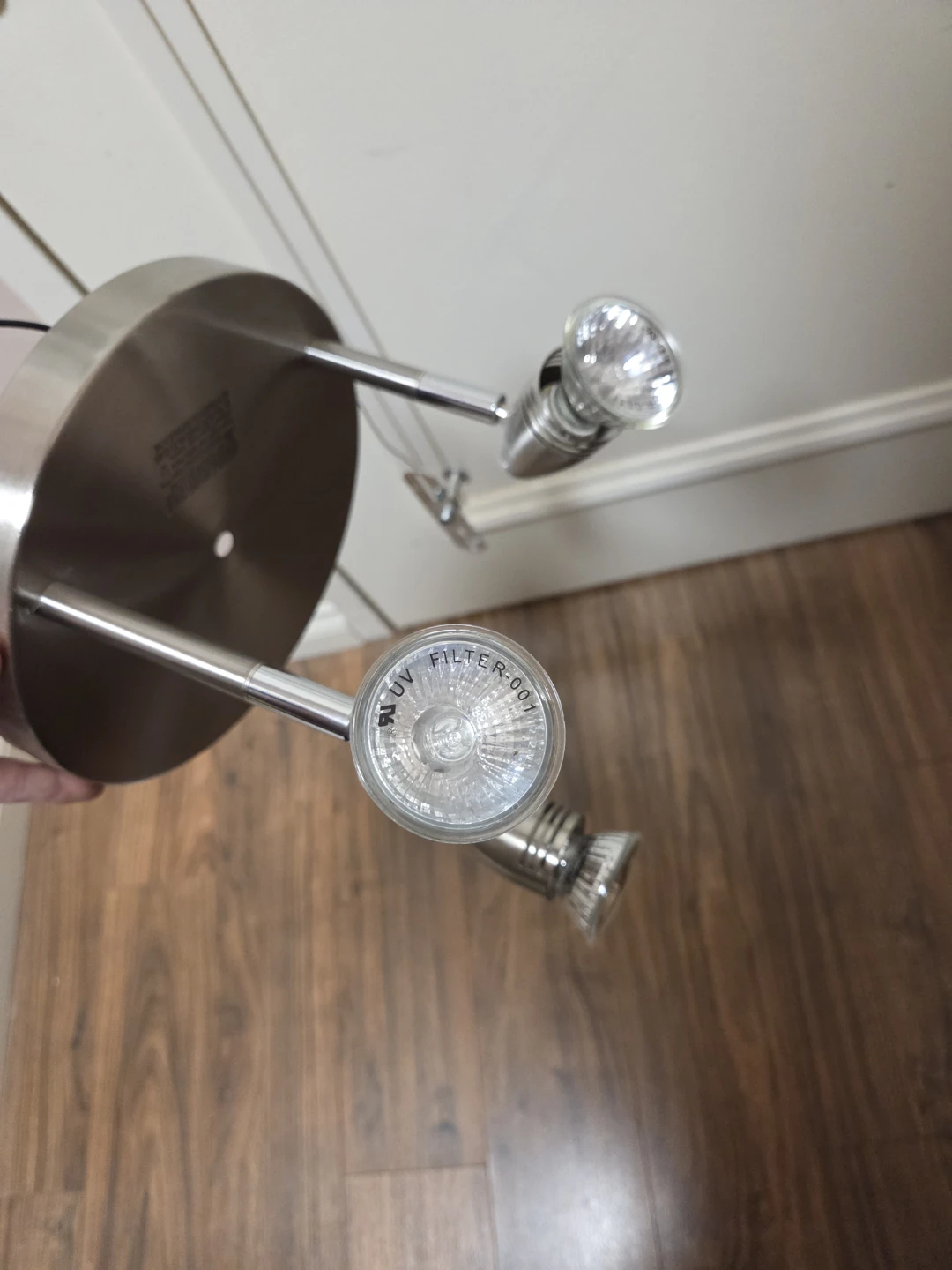 Brushed Nickel 3-Light Track Light Fixture