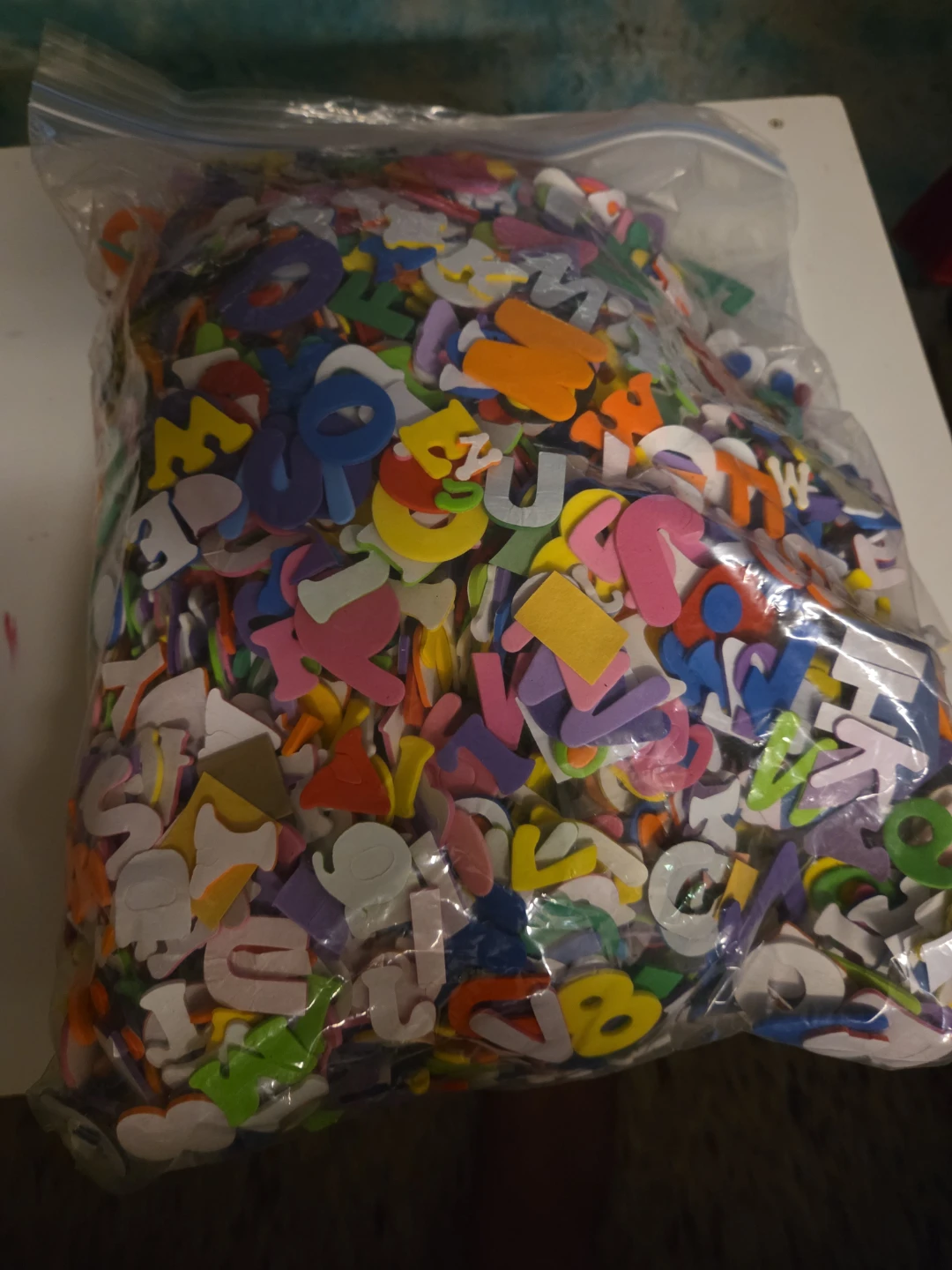 Bag of Foam Letters and Numbers