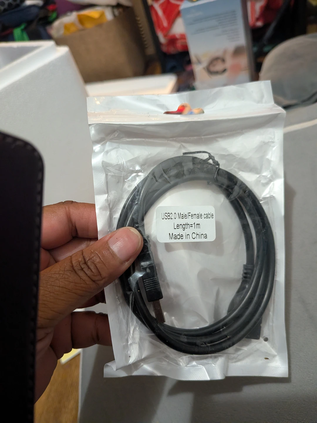 USB 2.0 Male to Female Extension Cable - 1m