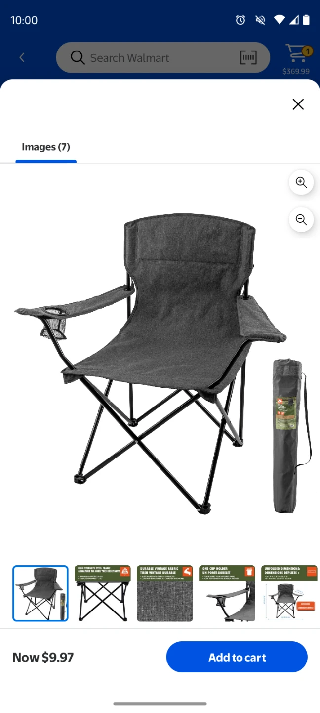 Camping Chair with Cup Holder