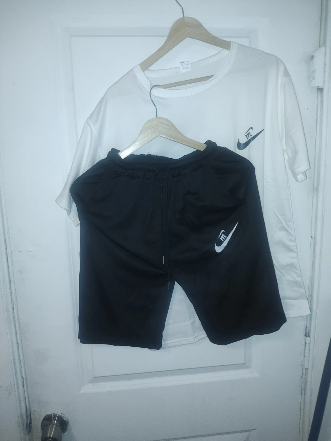 Nike White T-Shirt and Black Shorts Set - photo 2