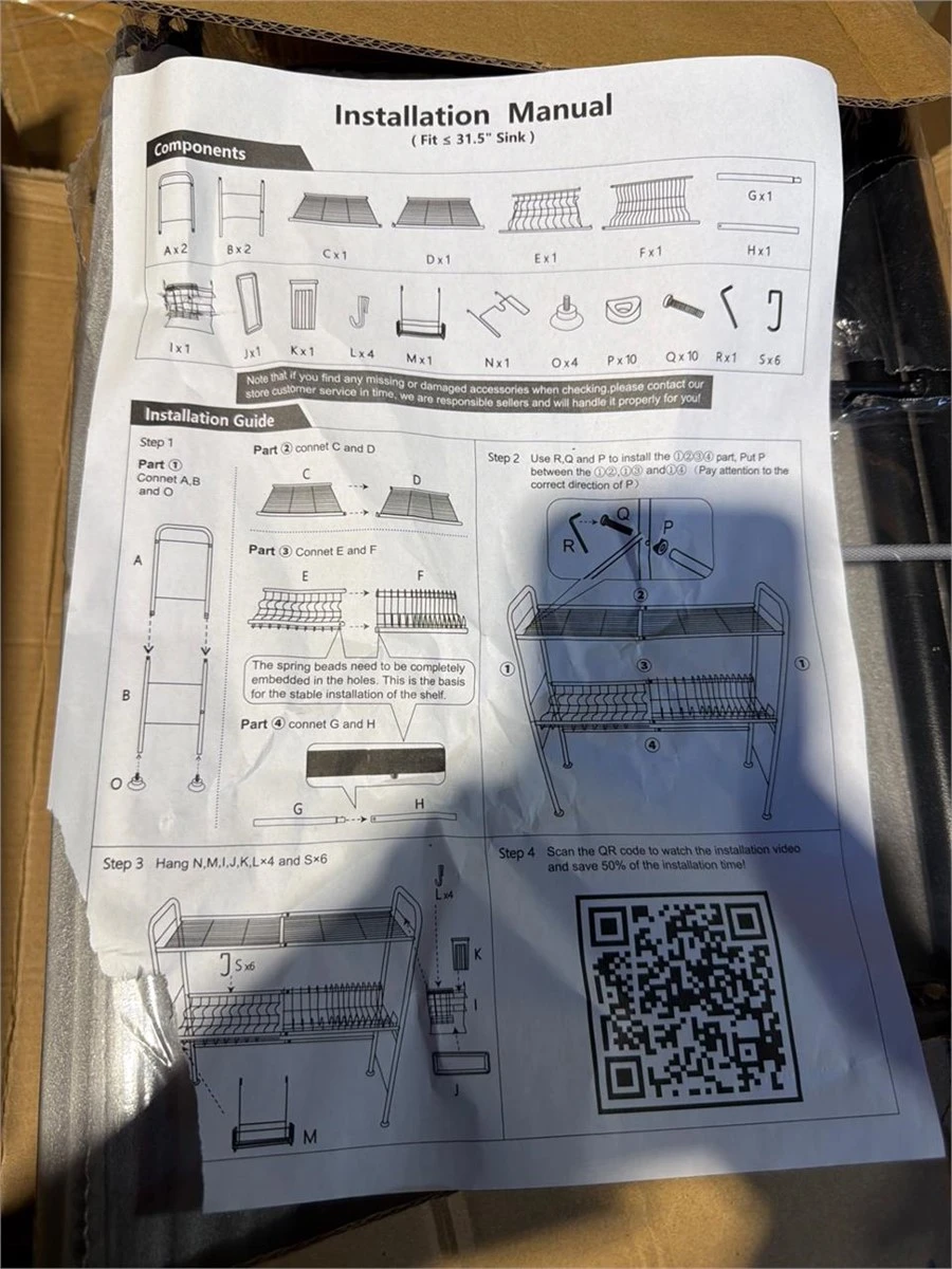 Black Over-the-Sink Dish Drying Rack - photo 4